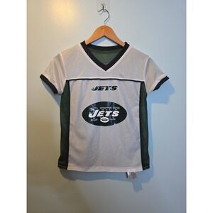 New York Jets Nfl Flag Jersey Youth Small‎ White + Green